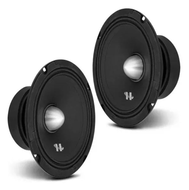 Par de alto-falantes 8 Polegadas midbass Hurricane Pro MB 800 600 W Rms 4 Ohms cor preto