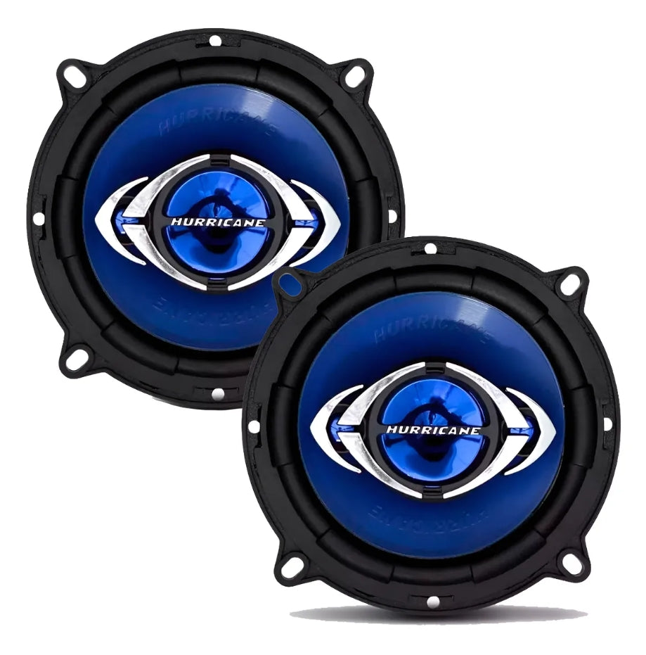 Alto Falante Quadriaxial Hurricane 5 Polegadas Cm5 130w Par Azul