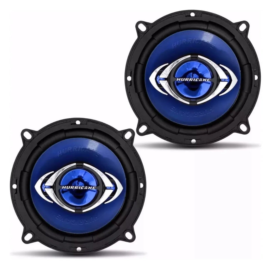 Alto Falante Quadriaxial Hurricane 5 Polegadas Cm5 130w Par Azul