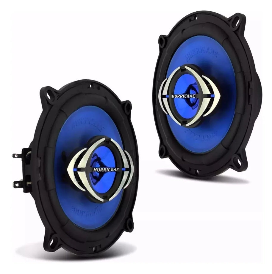 Alto Falante Quadriaxial Hurricane 5 Polegadas Cm5 130w Par Azul