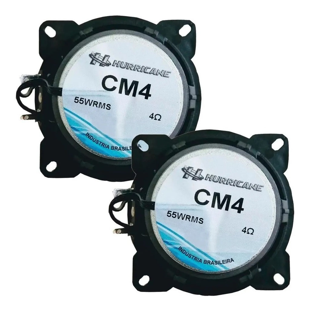 Hurricane Quadriaxial Cm4 110w Par Auto Falante 4 Polegadas Preto