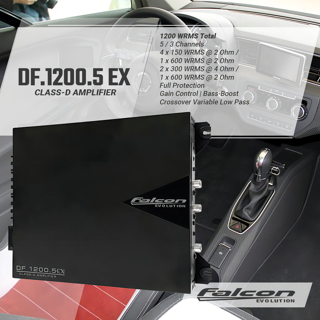 Amplificador Df 1200.5 Dx 1200 5 Canais 1200w Rms Falcon