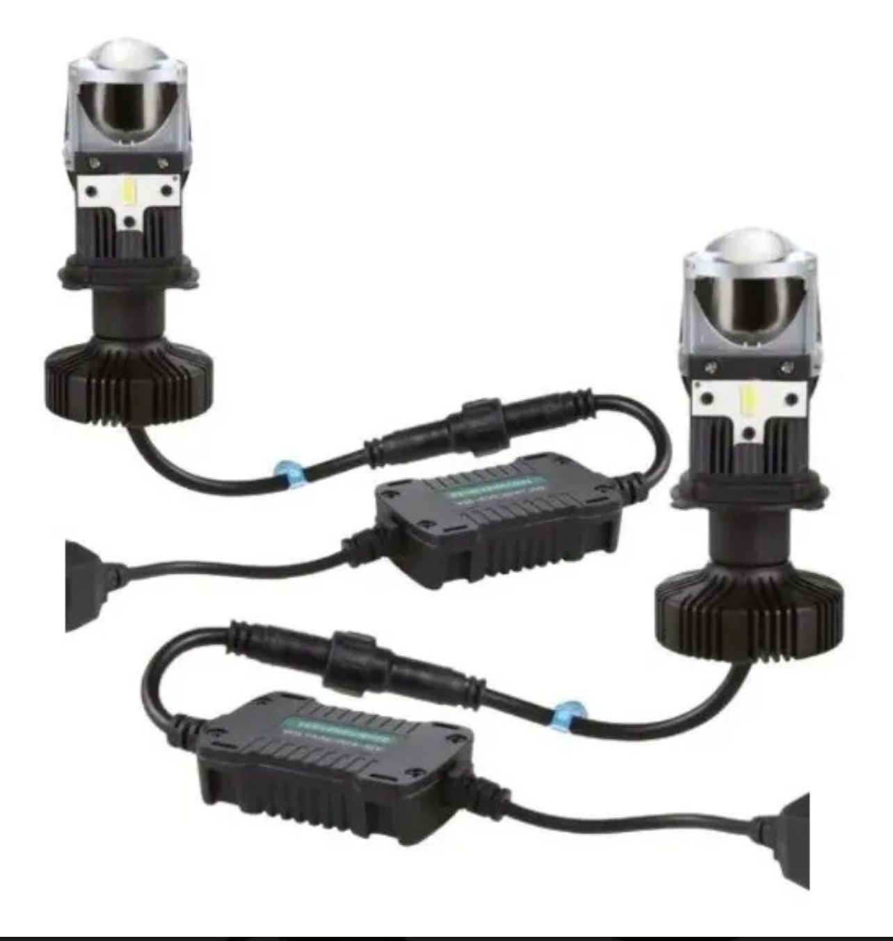 Lâmpada Led Mini Projetor Canhão H4 H7 H8 H11 H16 Hb3 Hb4