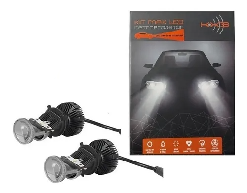 Lâmpada Led Mini Projetor Canhão H4 H7 H8 H11 H16 Hb3 Hb4