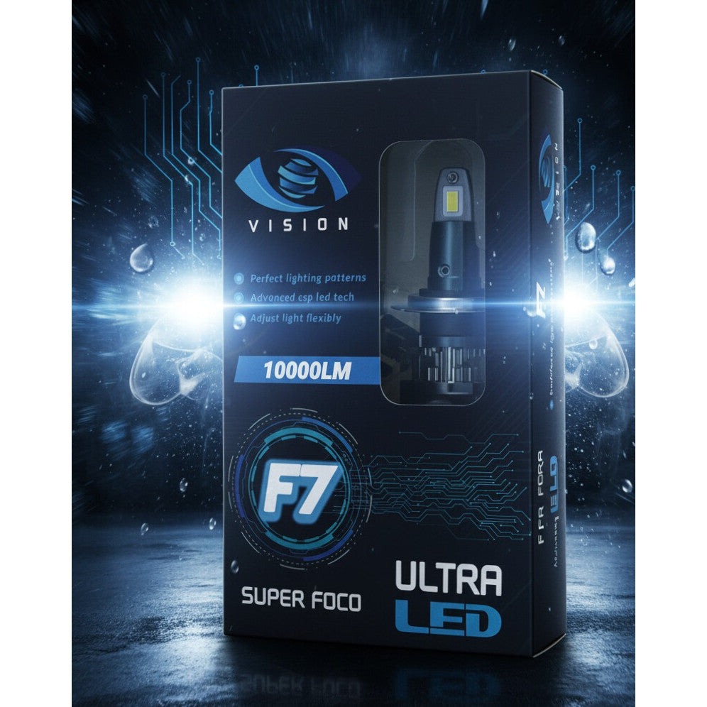 Kit Lâmpada Ultra Led F7 10.000 Lm 6000k Premium Exclusiva