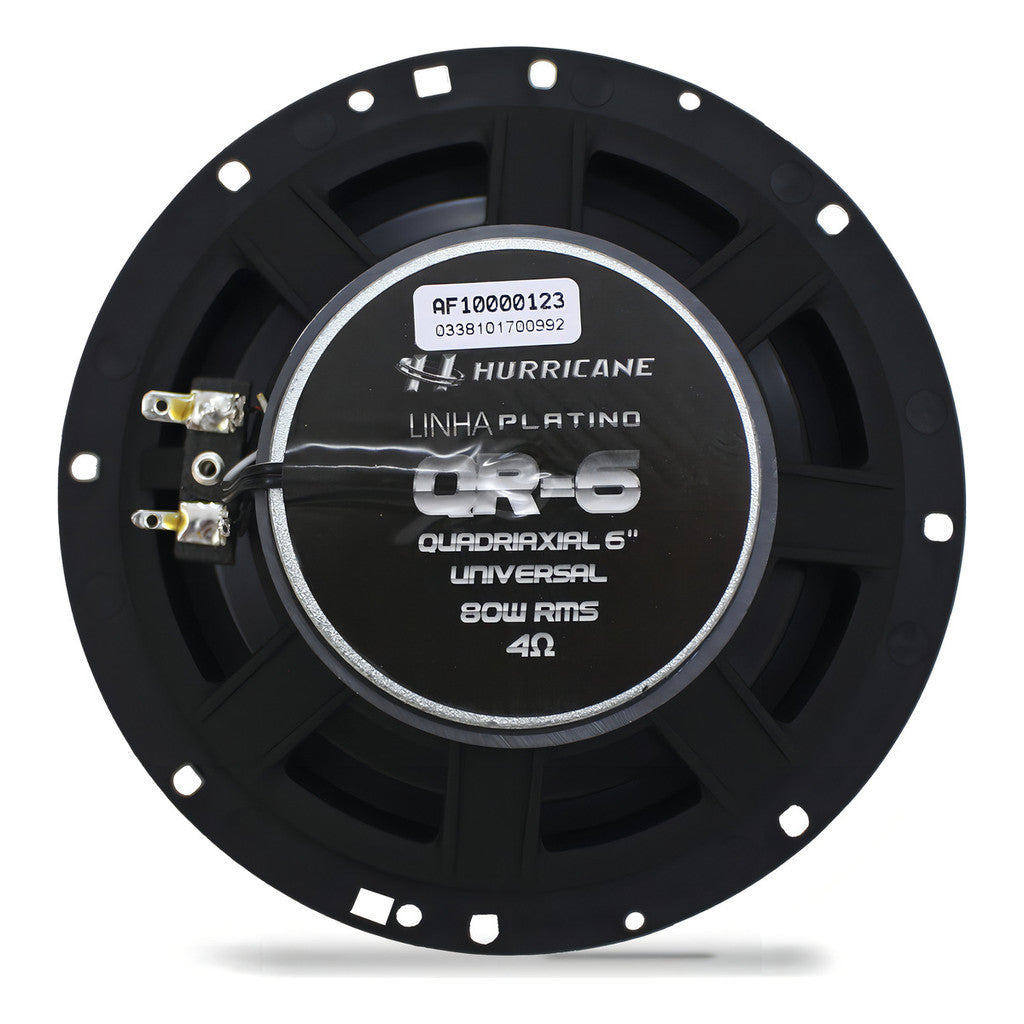 Par Alto Falante 6 Pol Hurricane 160w Rms Qr6 320w Auto Cor Preto