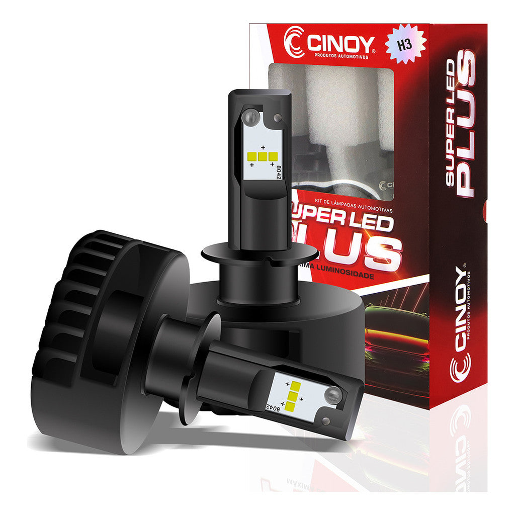 Cinoy Kit Lampada Super Led Plus 6500k 12v/24v 6000 Lumens