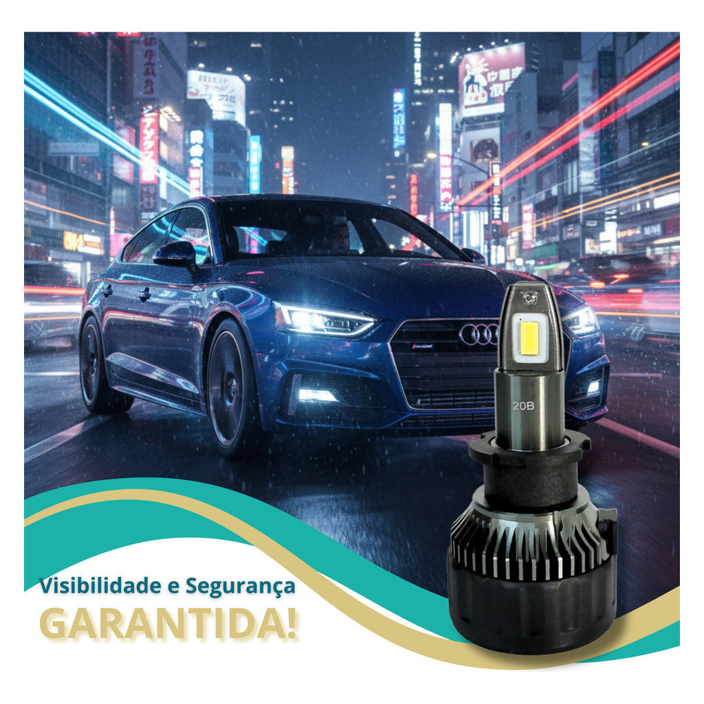 Kit Lâmpada Ultra Led F7 10.000 Lm 6000k Premium Exclusiva
