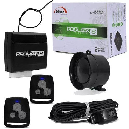 Alarme Automotivo Carro Olimpus Padlock Easy S 2 Controles